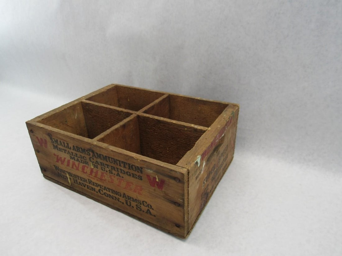 Vintage Wood Winchester .222 Cartridge Crate - 3