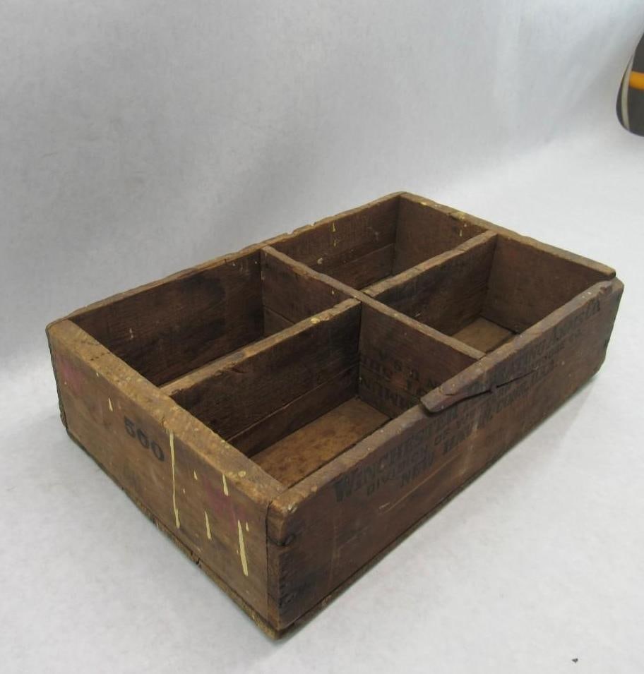 Vintage Wood Winchester Cartridge Crate - 2