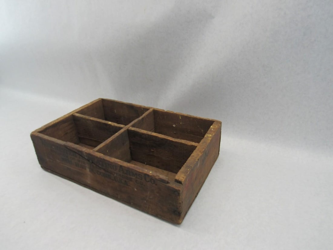 Vintage Wood Winchester Cartridge Crate - 3