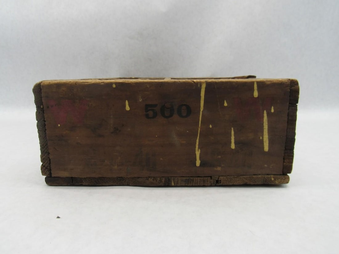 Vintage Wood Winchester Cartridge Crate - 5