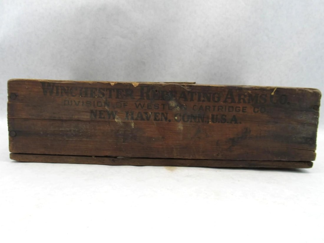 Vintage Wood Winchester Cartridge Crate - 6