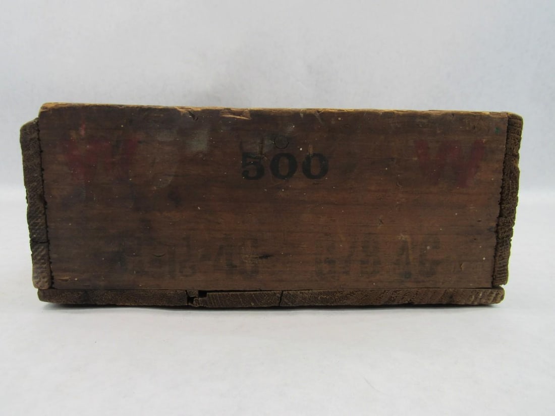 Vintage Wood Winchester Cartridge Crate - 7