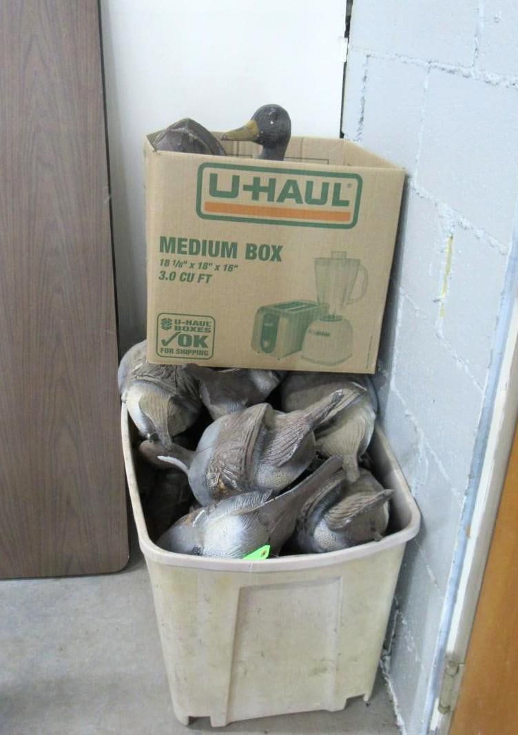 (37) Assorted Duck Decoys: most are poly, with a couple of fiber 
