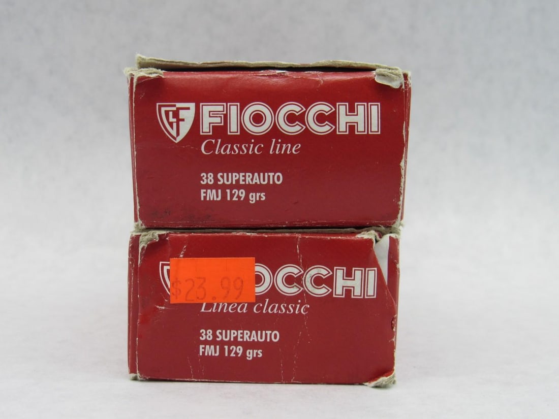 (2) Boxes of Fiocchi .38 Super Auto Cartridges - 4