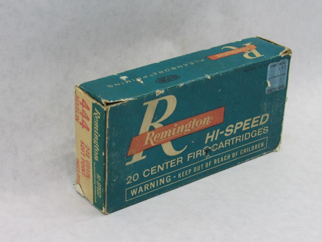 (1) Box of Remington .444 Marlin Cartridges - 2