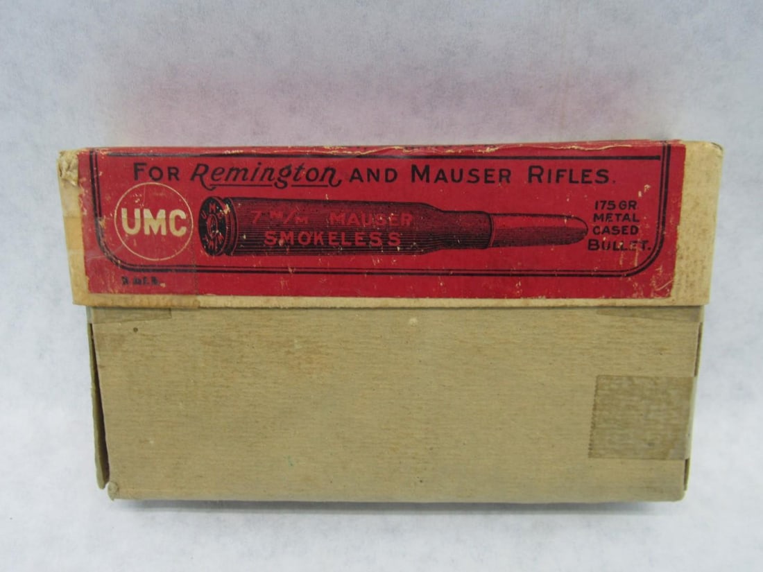 (1) Two Piece Box of Antique UMC 7mm Cartridges - 6