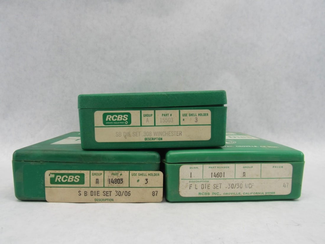 (3) Sets of Reloading Dies - 8