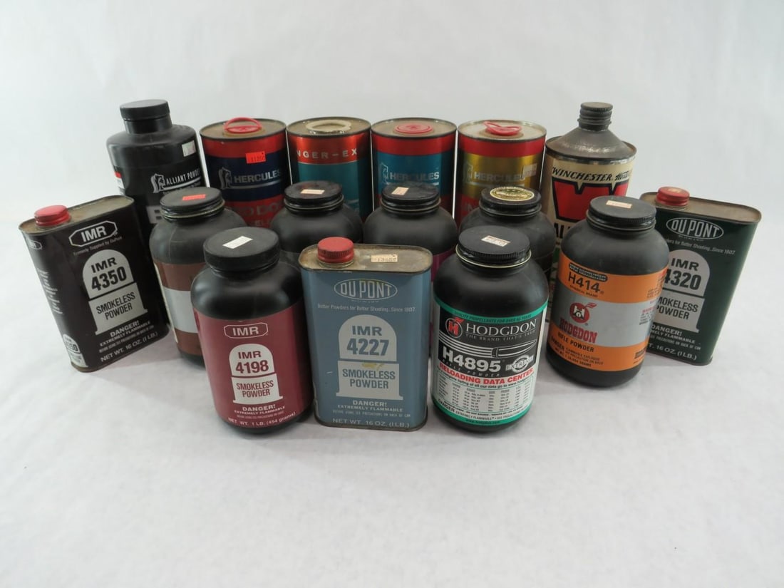 9lbs. +/- Assorted Gun Powder: 9lbs. +/- Assorted Gun Powder