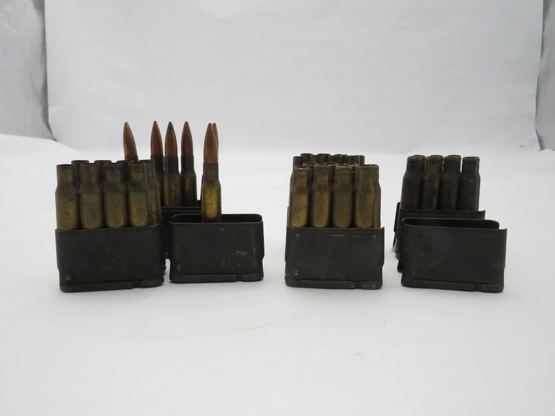 (7) Vintage M1 Garand Clips, Cartridges, Blanks & Brass: (7) Vintage M1 Garand Clips, Cartridges, Blanks & Brass 