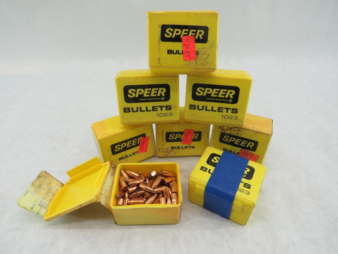 (8+/-) Boxes of Speer .224" Spitzer Bullets: (8+/-) Boxes of Speer .224" Spitzer Bullets 