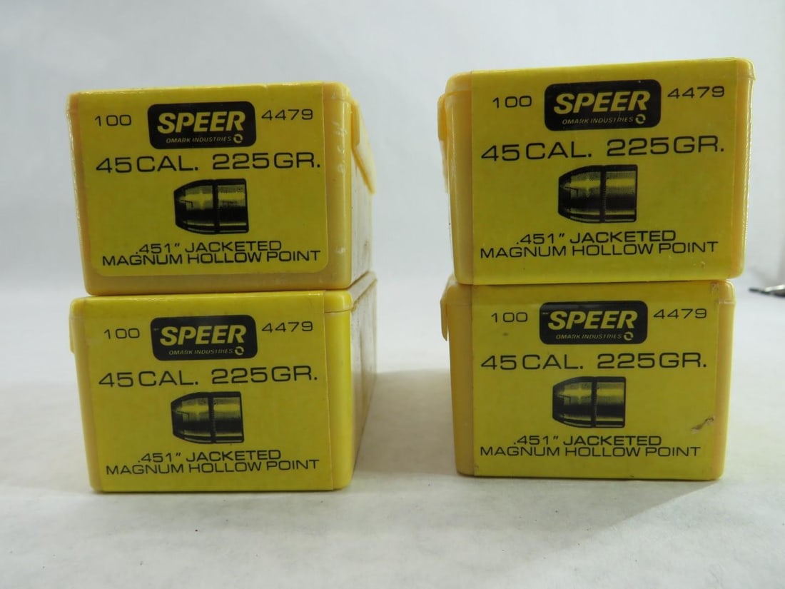 (4) Boxes of Speer .45 Cal. Bullets - 5
