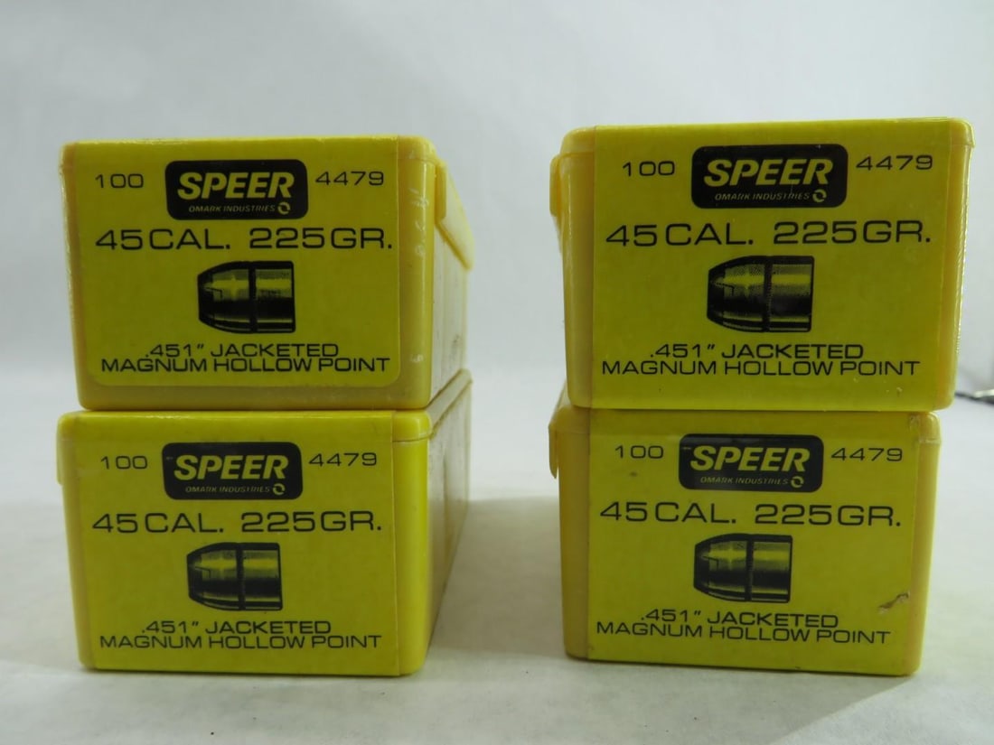 (4) Boxes of Speer .45 Cal. Bullets - 6