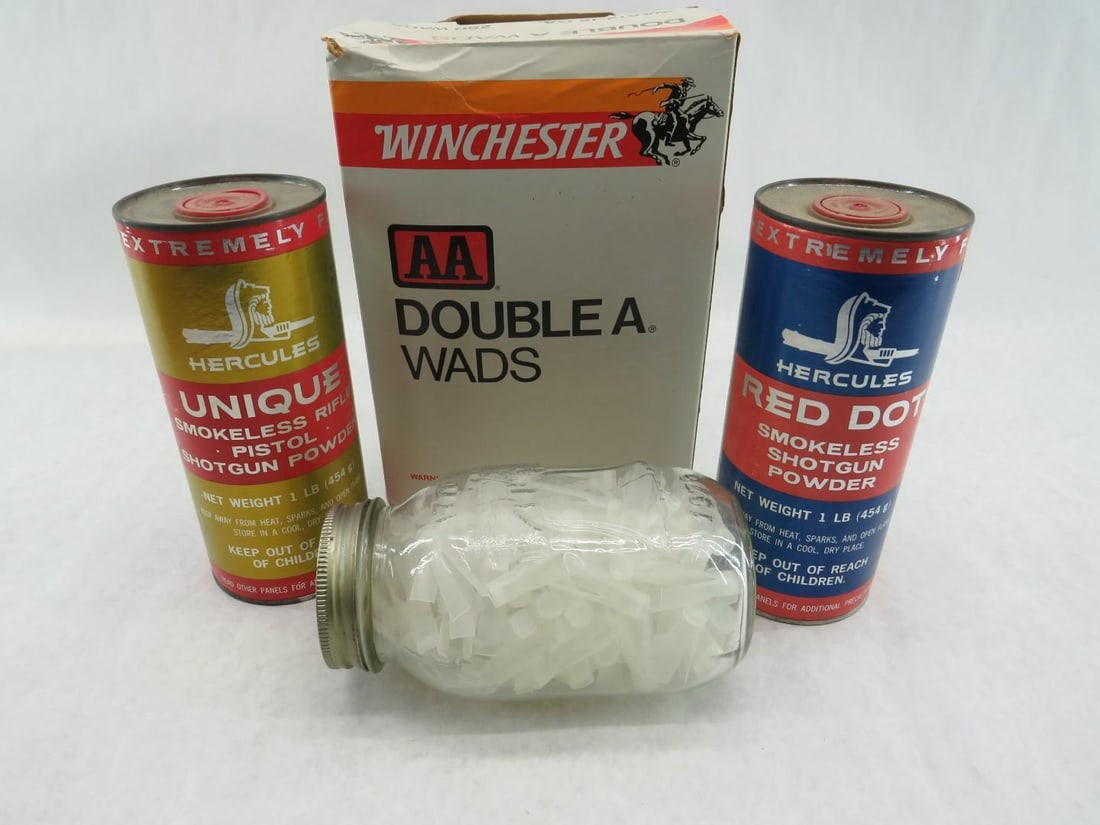 2lbs. Hercules Shotgun Shell Powder & 12 Ga. & .410 Bore Wads - 2