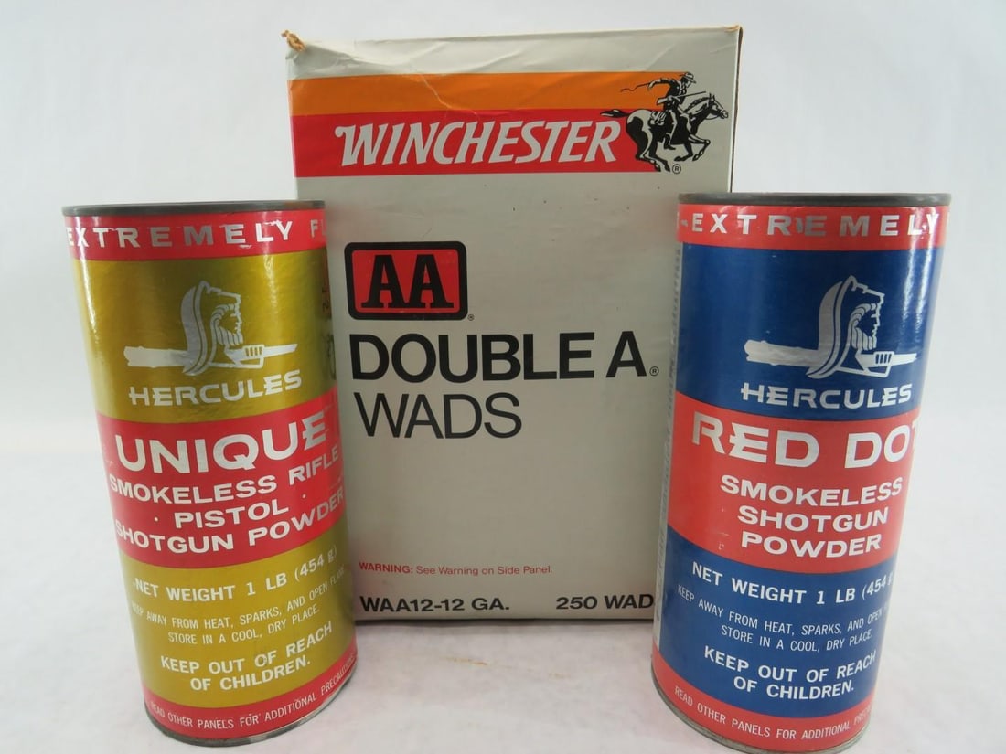 2lbs. Hercules Shotgun Shell Powder & 12 Ga. & .410 Bore Wads - 3