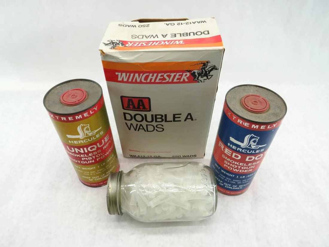 2lbs. Hercules Shotgun Shell Powder & 12 Ga. & .410 Bore Wads - 6