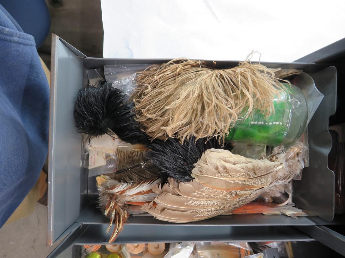 (5) 2 Steel Drawer Cabinets of Fly Tying Supplies and Equipment - 7