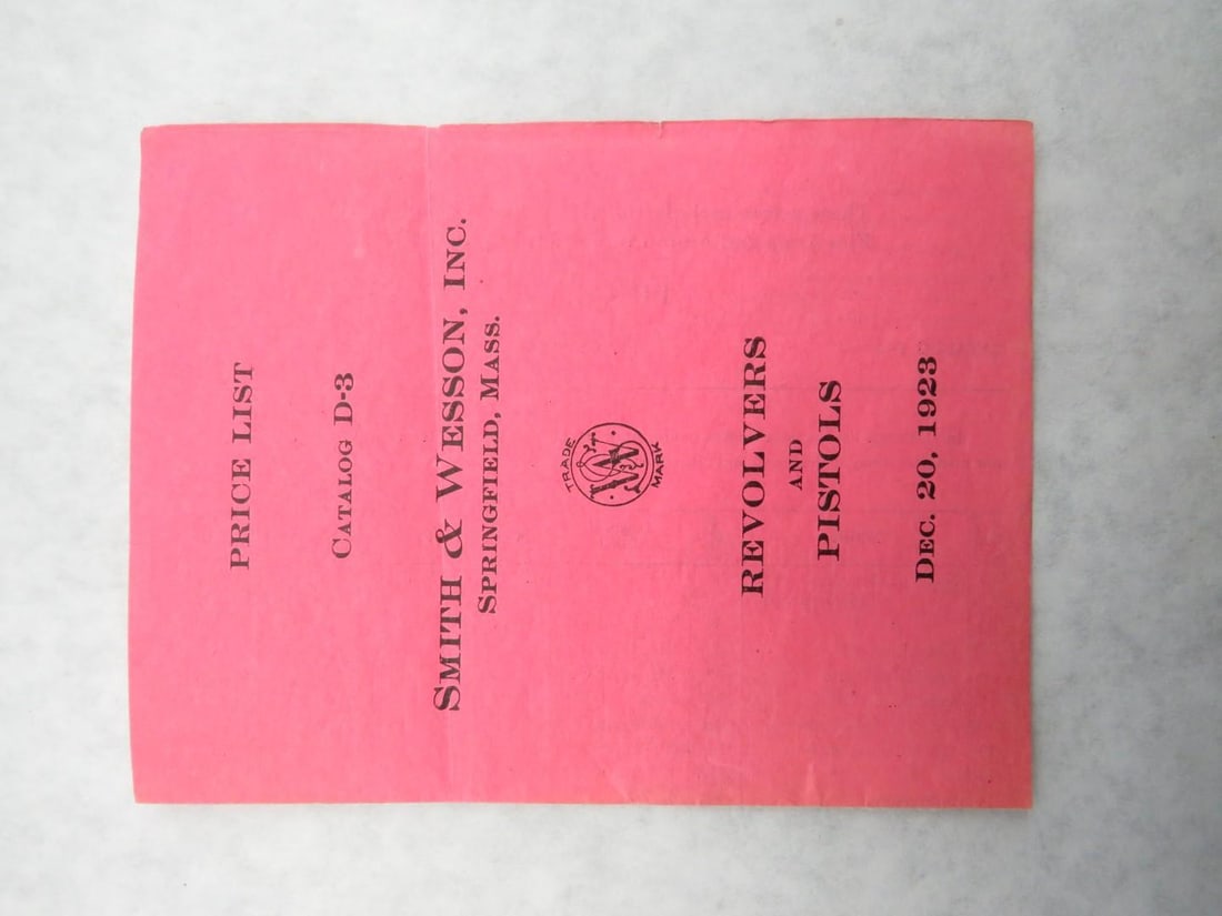 Antique Smith & Wesson Catalog D 3 - 5