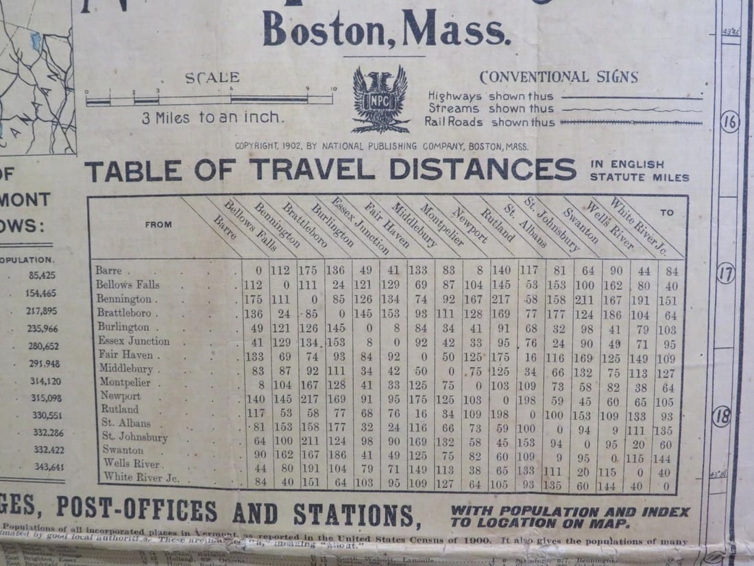 1902 Map of Vermont - 15