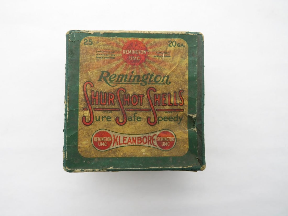 Antique Remington Two Piece 20 Ga. Shur Shot Shell Box: Antique Remington Two Piece 20 Ga. Shur Shot Shell Box 
