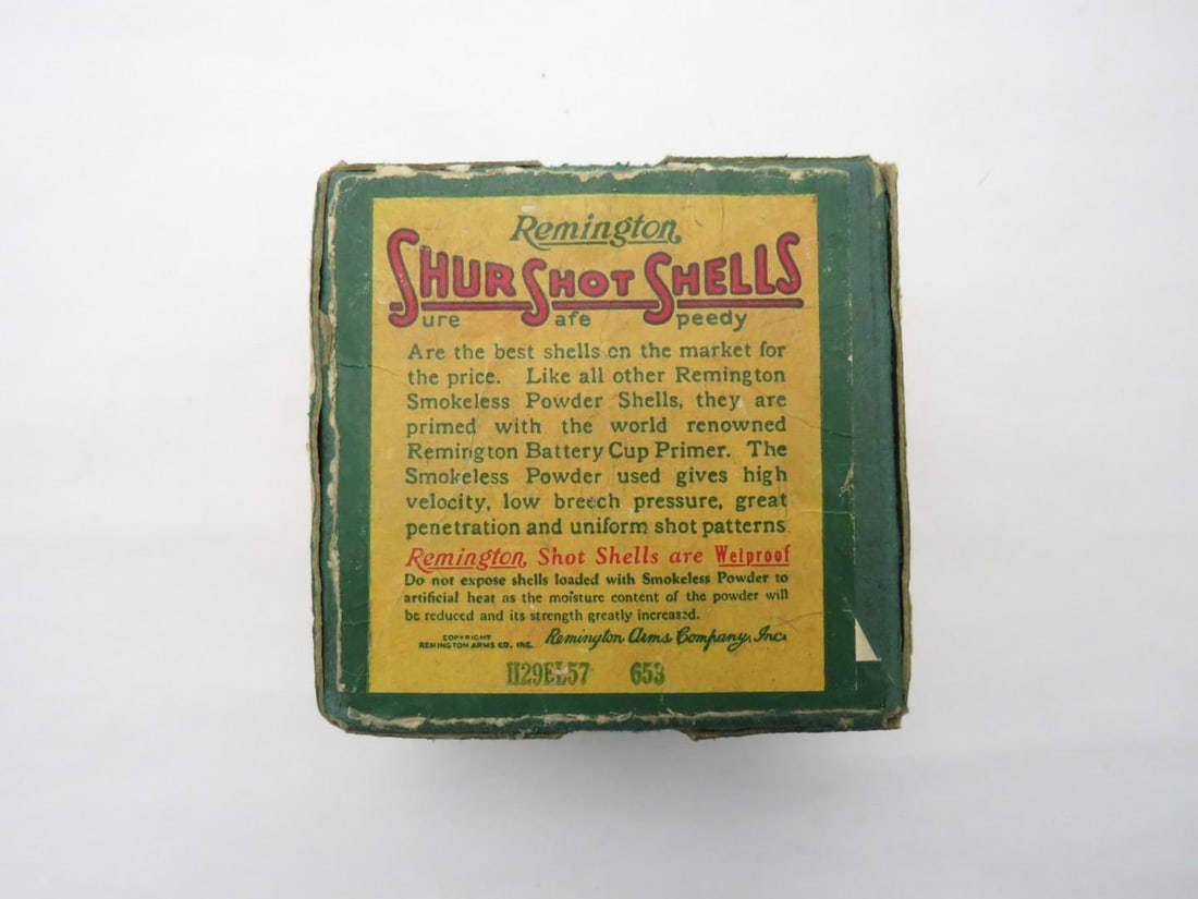Antique Remington Two Piece 20 Ga. Shur Shot Shell Box - 3