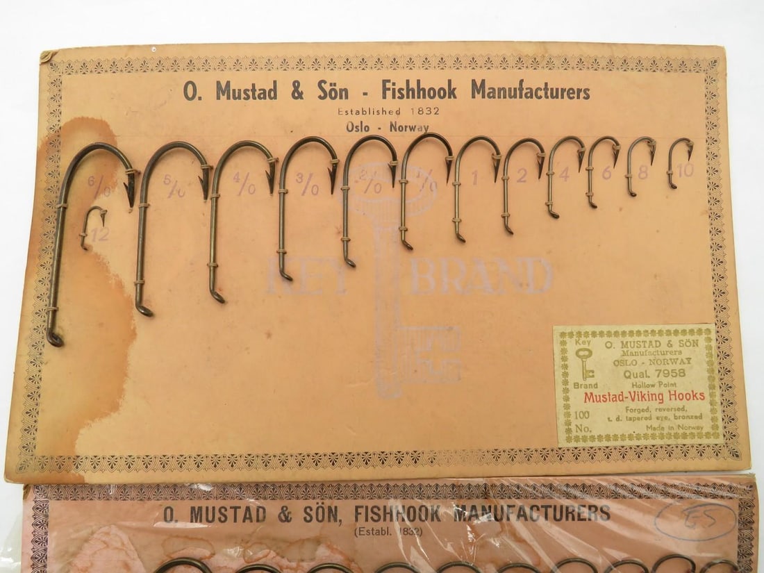 (2) Vintage Mustad Hook Sample Boards - 3