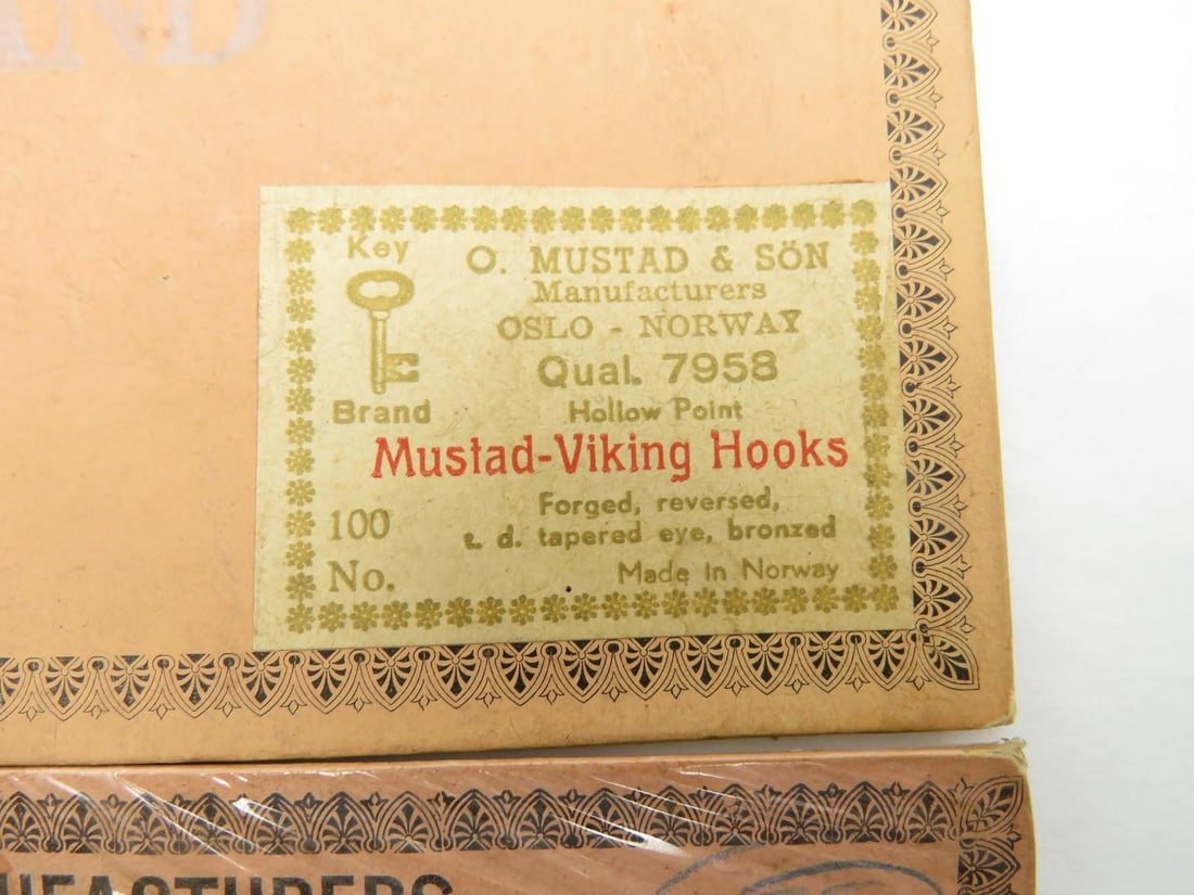 (2) Vintage Mustad Hook Sample Boards - 4