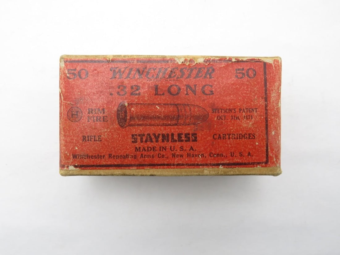 Antique Winchester Two Piece .32 Long Cartridge Box: Antique Winchester Two Piece .32 Long Cartridge Box 