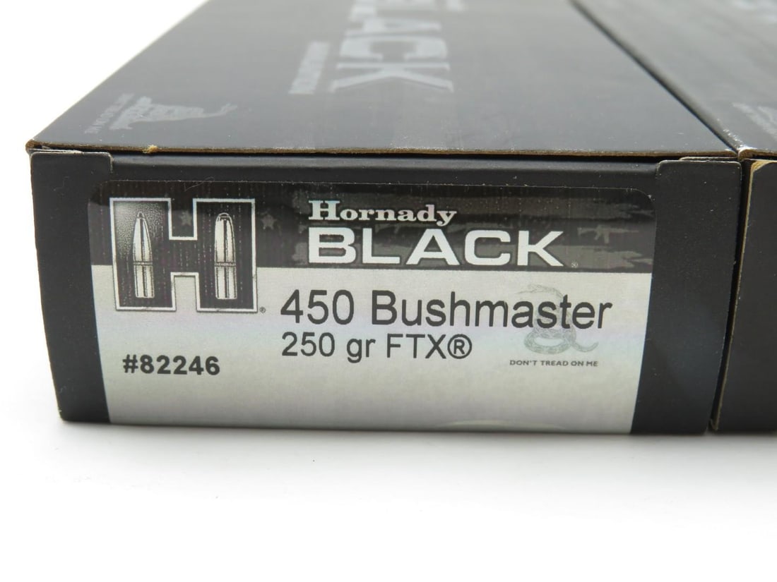 (3) Boxes of Hornady Black .450 Bushmaster Cartridges - 3