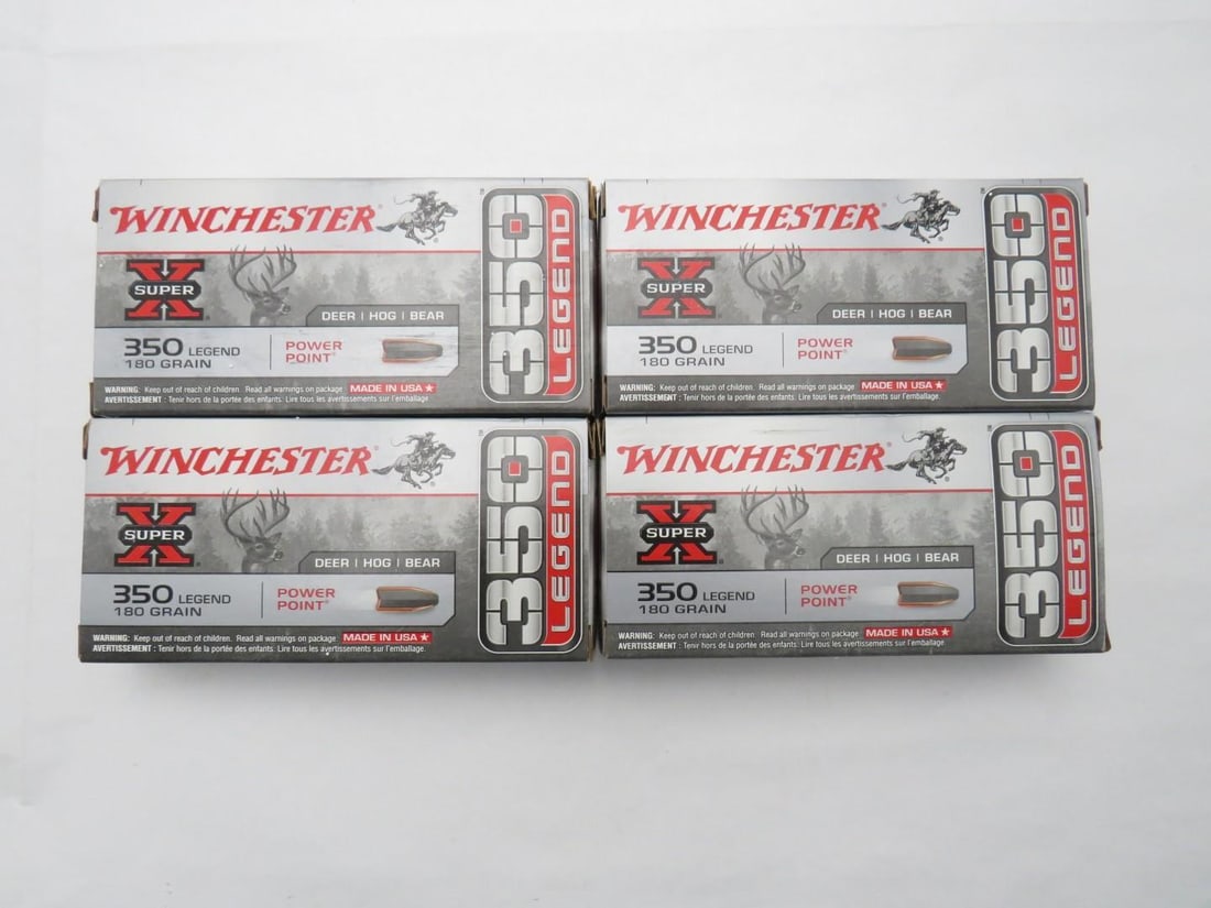 (4) Boxes of Winchester .350 Legend Cartridges: (4) Boxes of Winchester .350 Legend Cartridges 
