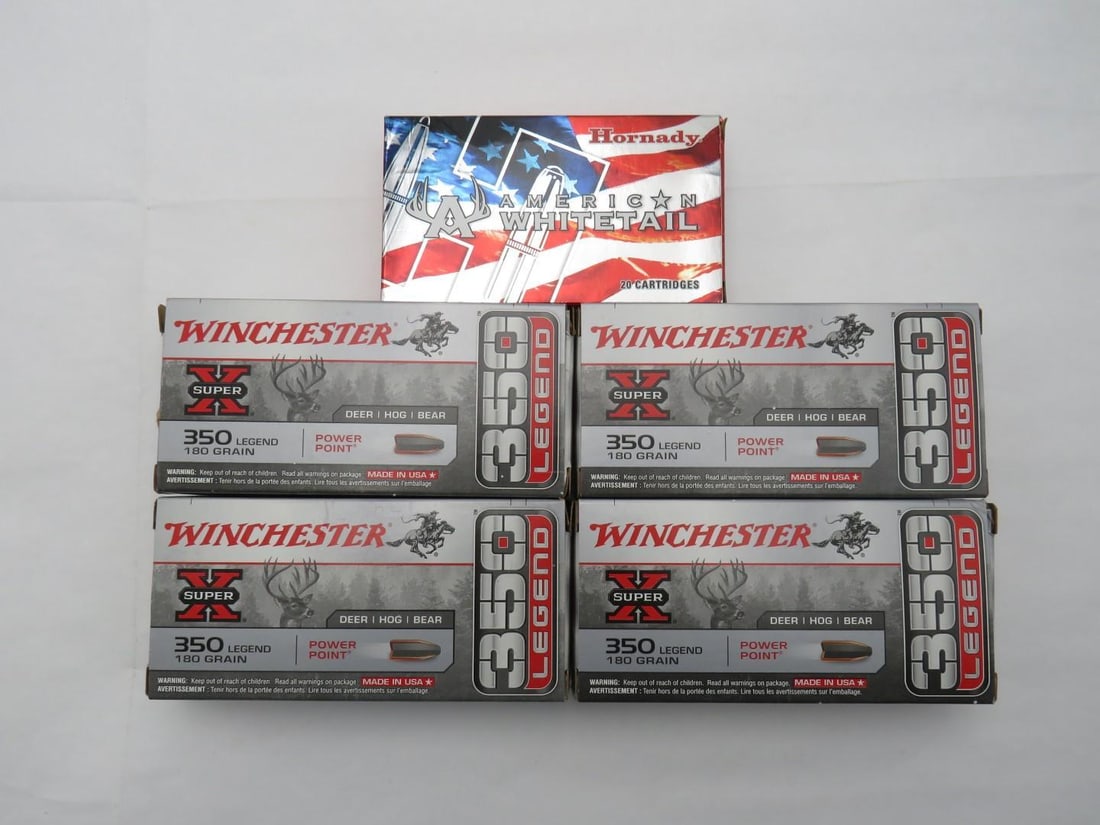 (85) .350 Legend Cartridges: Winchester & Hornady 