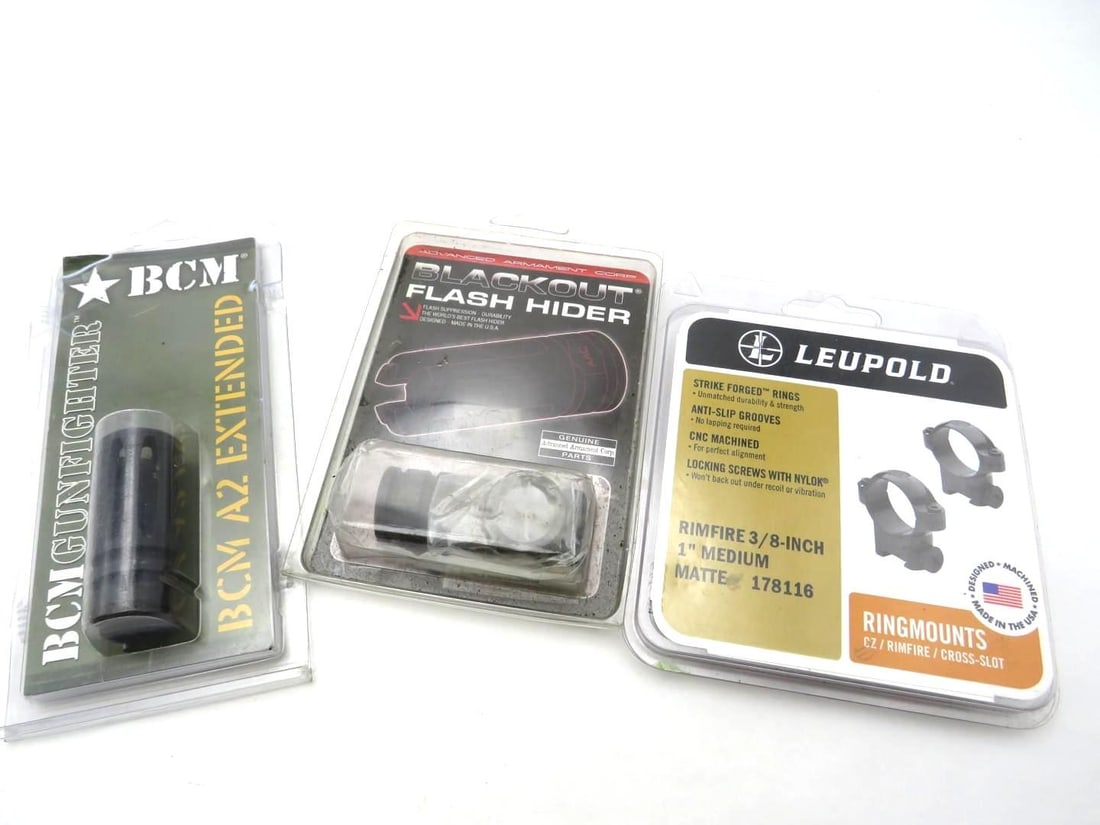 (2) Muzzle Devices & (2) Leupold Scope Rings - 5