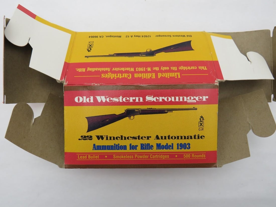 (2) Boxes of Old Western Scrounger .22 Winchester Automatic Cartridges - 3