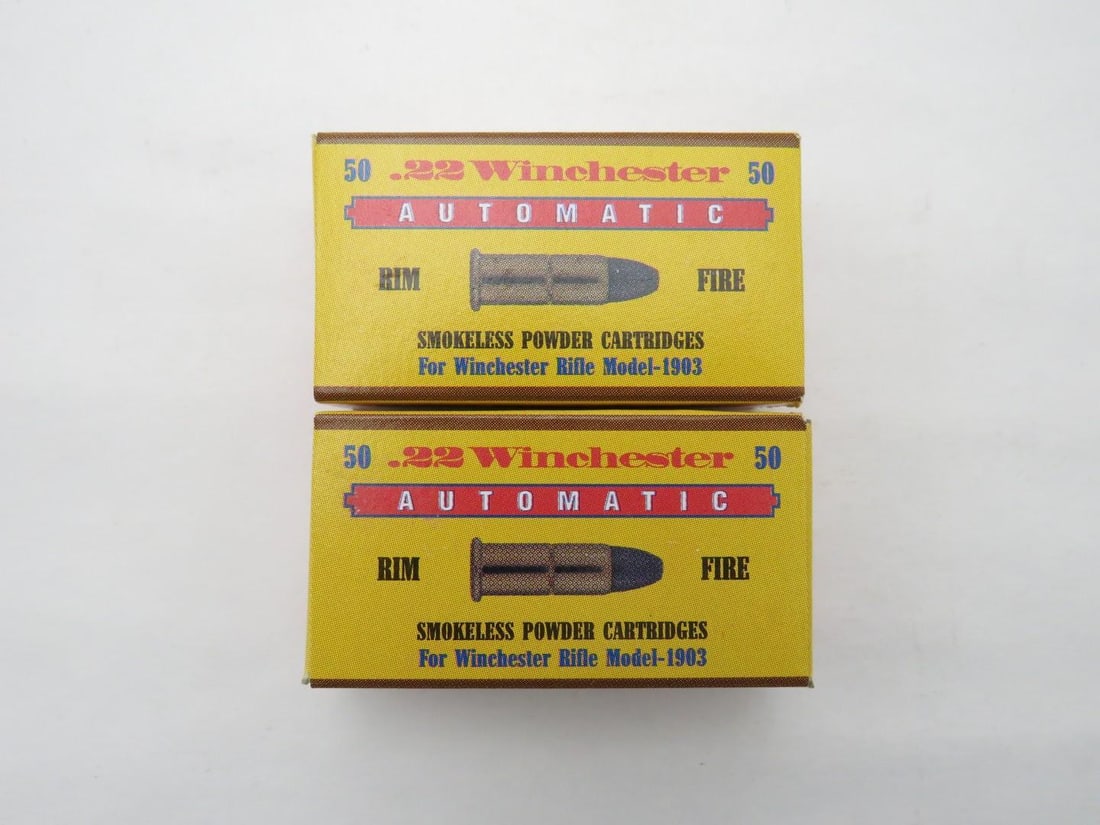 (2) Boxes of Old Western Scrounger .22 Winchester Automatic Cartridges: (2) Boxes of Old Western Scrounger .22 Winchester Automatic Cartridges 