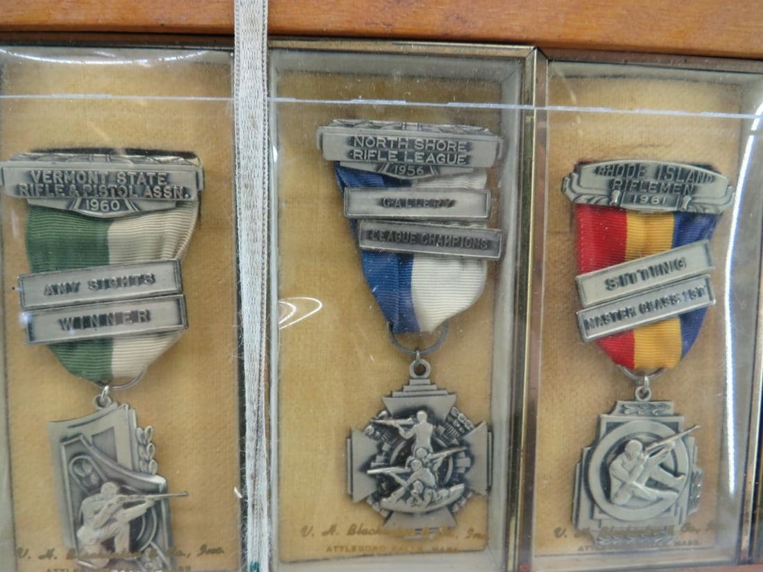 (28) Piece V.H. Blackinton Salesman's Shooting Medal Display - 3