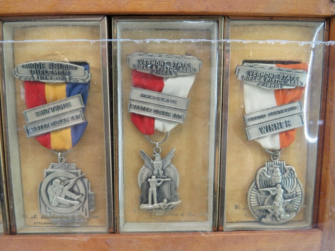 (28) Piece V.H. Blackinton Salesman's Shooting Medal Display - 4
