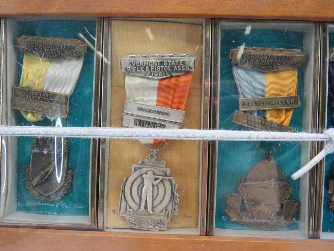 (28) Piece V.H. Blackinton Salesman's Shooting Medal Display - 5