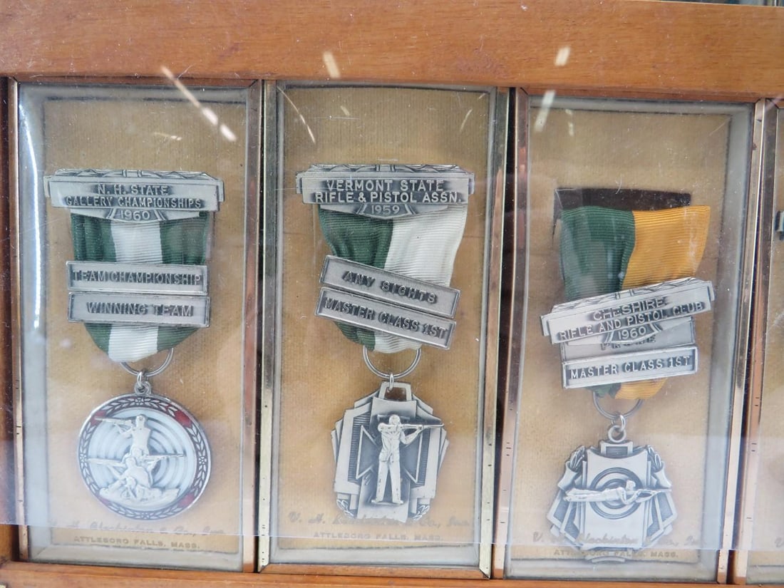 (28) Piece V.H. Blackinton Salesman's Shooting Medal Display - 9