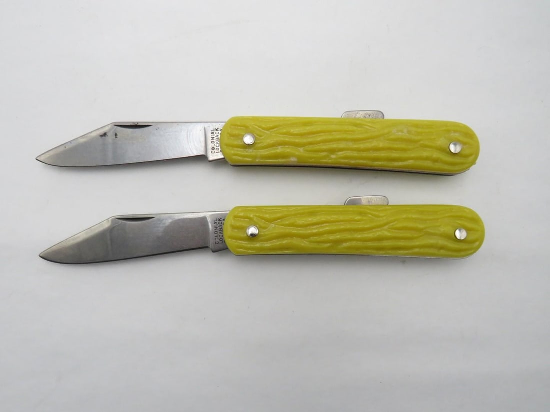 (2) Vintage Colonial Lock Back Knives - 2