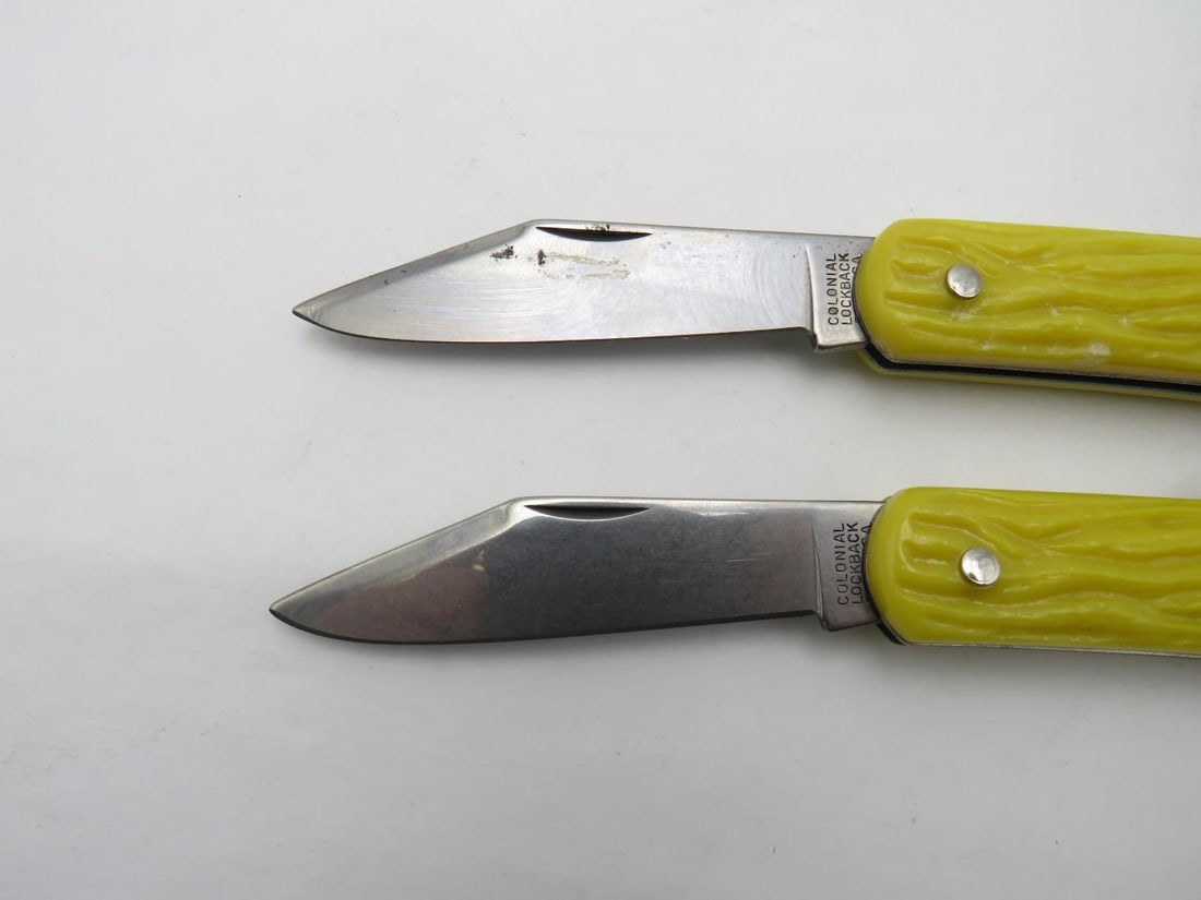 (2) Vintage Colonial Lock Back Knives - 3