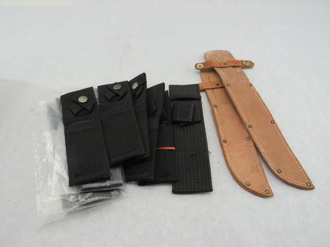 (30) Pieces: Knives, Hatchet, Sheaths - 16