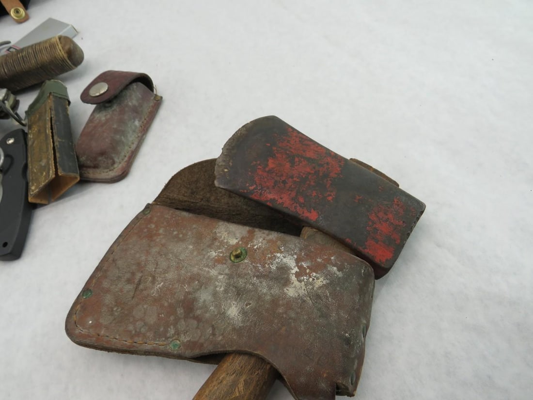 (30) Pieces: Knives, Hatchet, Sheaths - 4