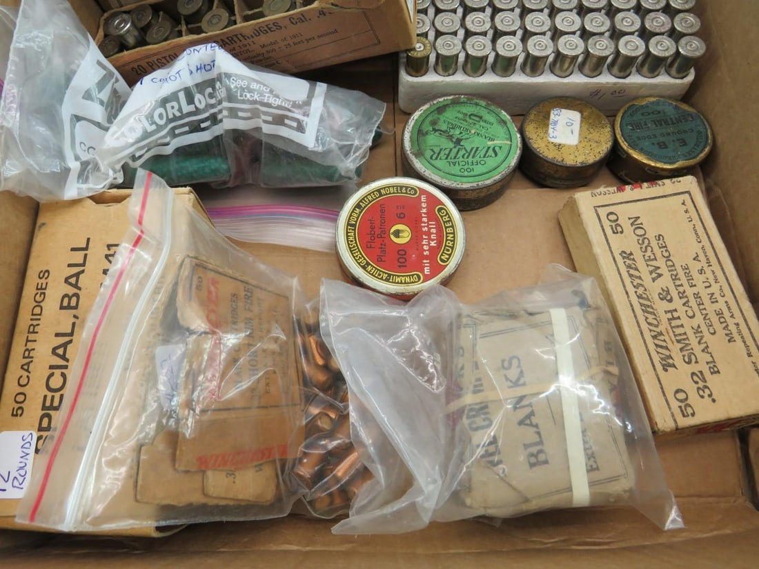 Collectible Cartridge Boxes, Cartridges, Brass & Bullets - 10