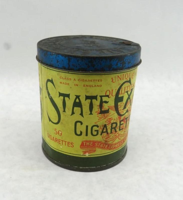 Antique State Express Cigarette Tin - 8