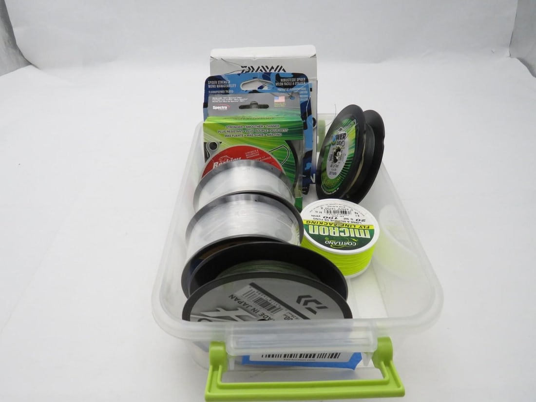 Assorted Fishing Line: 20lb - 40lb test line & fly fishing backer line 
