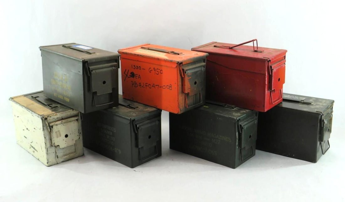 (7) Steel Ammo Boxes (1 of 14)