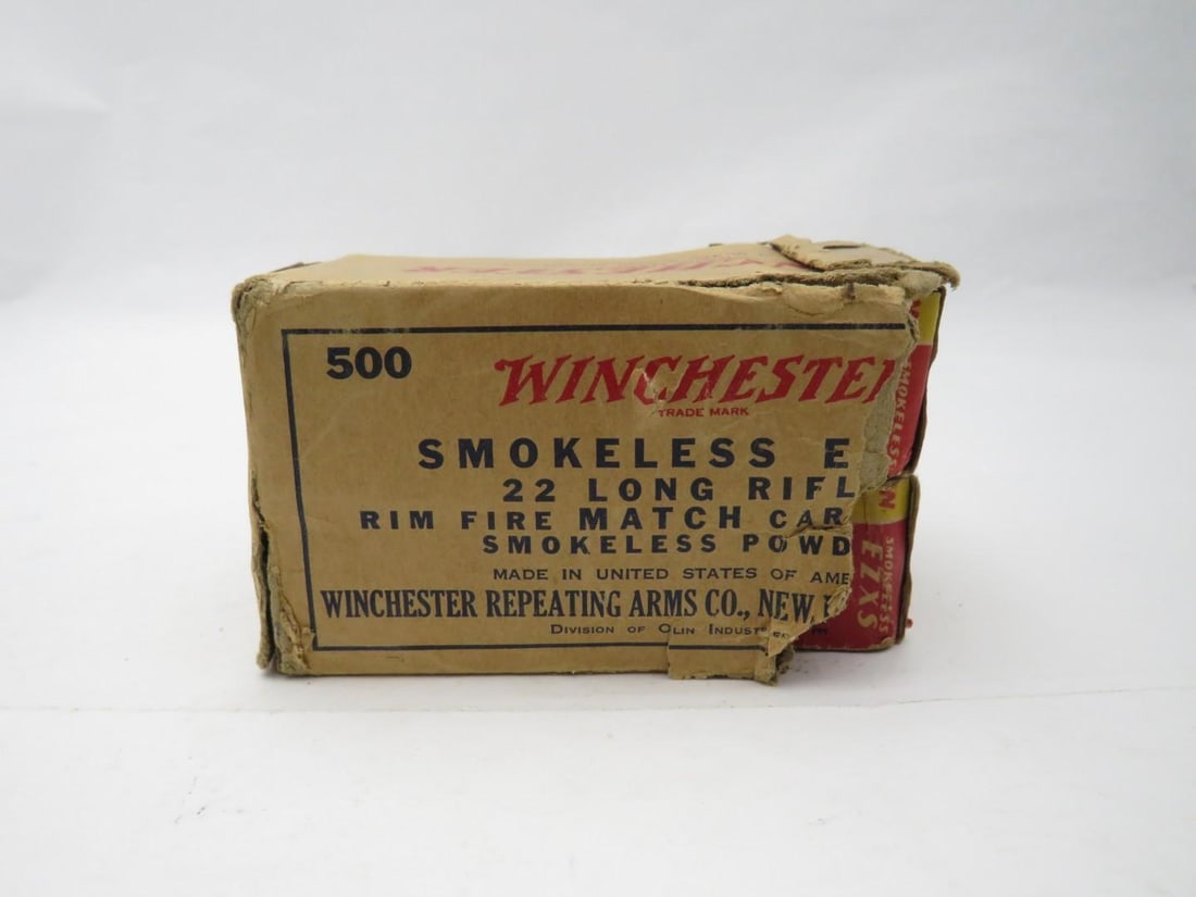 (500) Vintage Winchester Smokeless EZXS .22 LR Cartridges: rimfire match cartridges 
