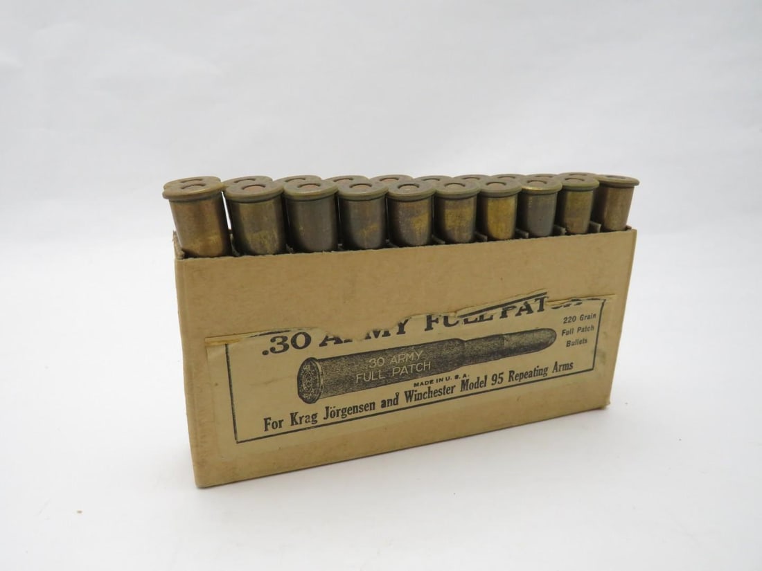 Vintage (2Pc.) Box of Winchester .30 Army Full Patch Cartridges - 2