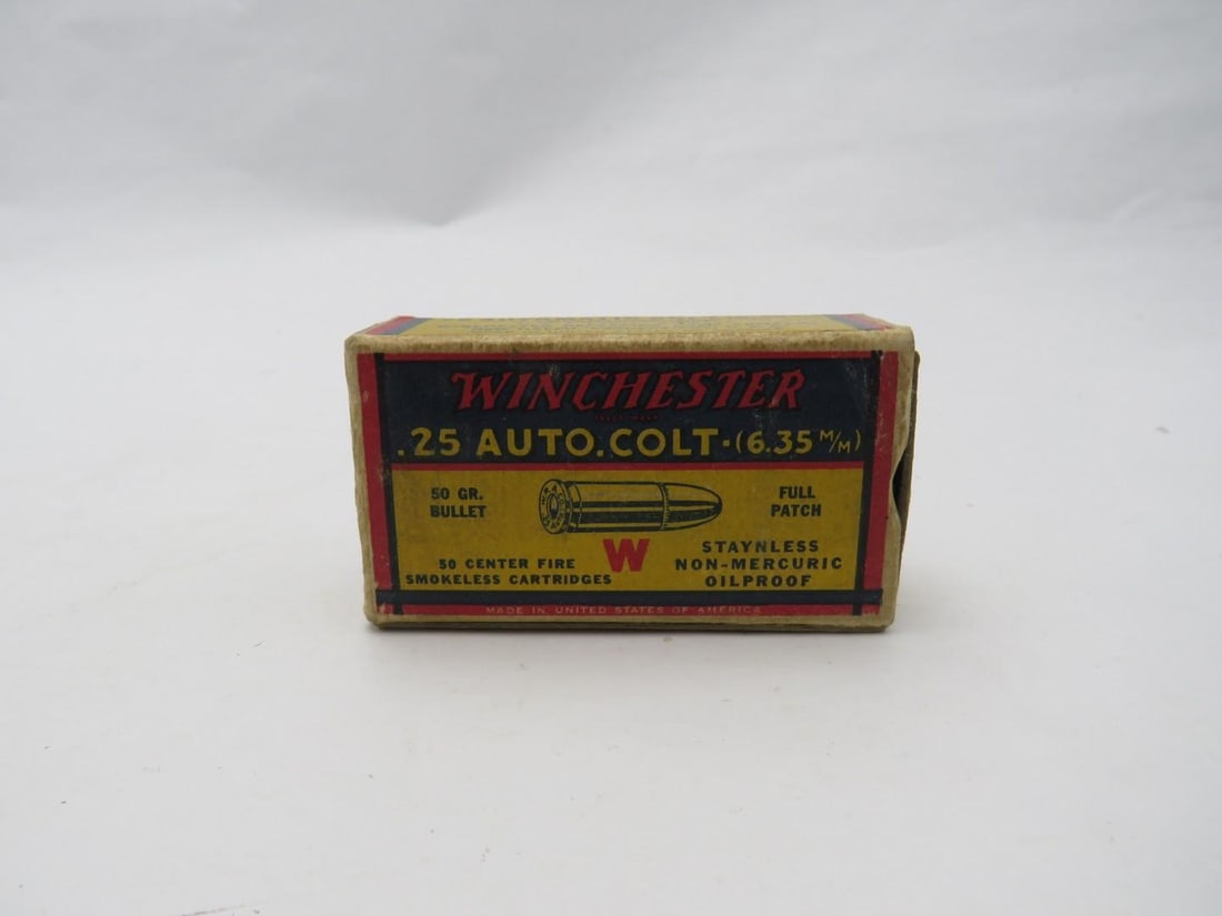 (2) Vintage Boxes .25 Auto Cartridges - 2