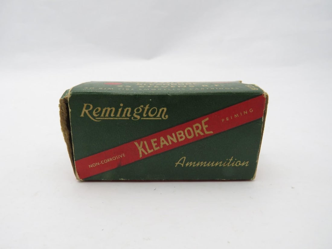 Vintage Box Remington Kleanbore .25 Stevens Cartridges (1 of 3)