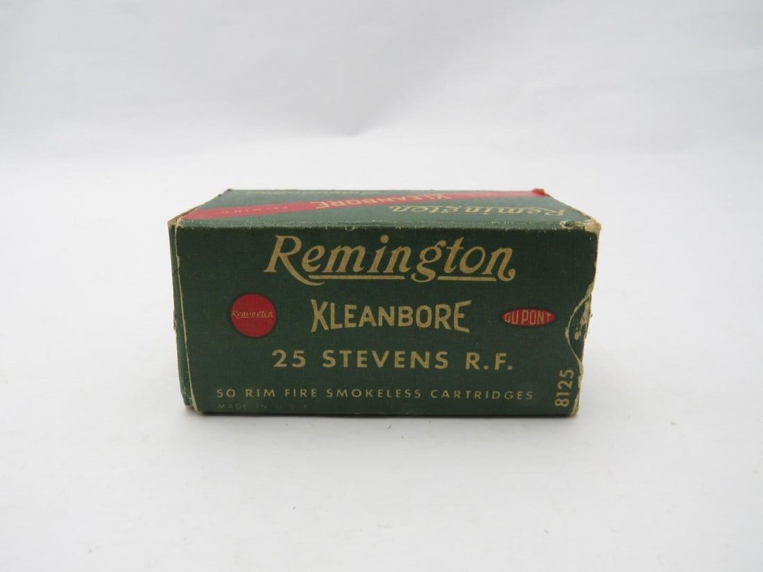 Vintage Box Remington Kleanbore .25 Stevens Cartridges - 2